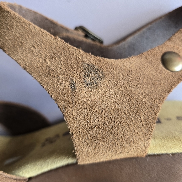 BioNatura Suede Platform Sandals Women's 9 Retro‎ 70s Boho Hippie Eclectic Comfy - Picture 10 of 11